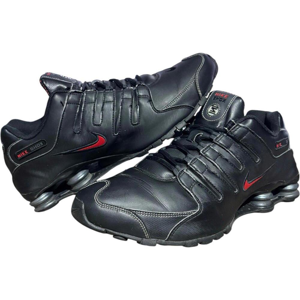 12 Vintage Y2k Nike Shox NZ Varsity Red Black Logo running Basketball sneaker